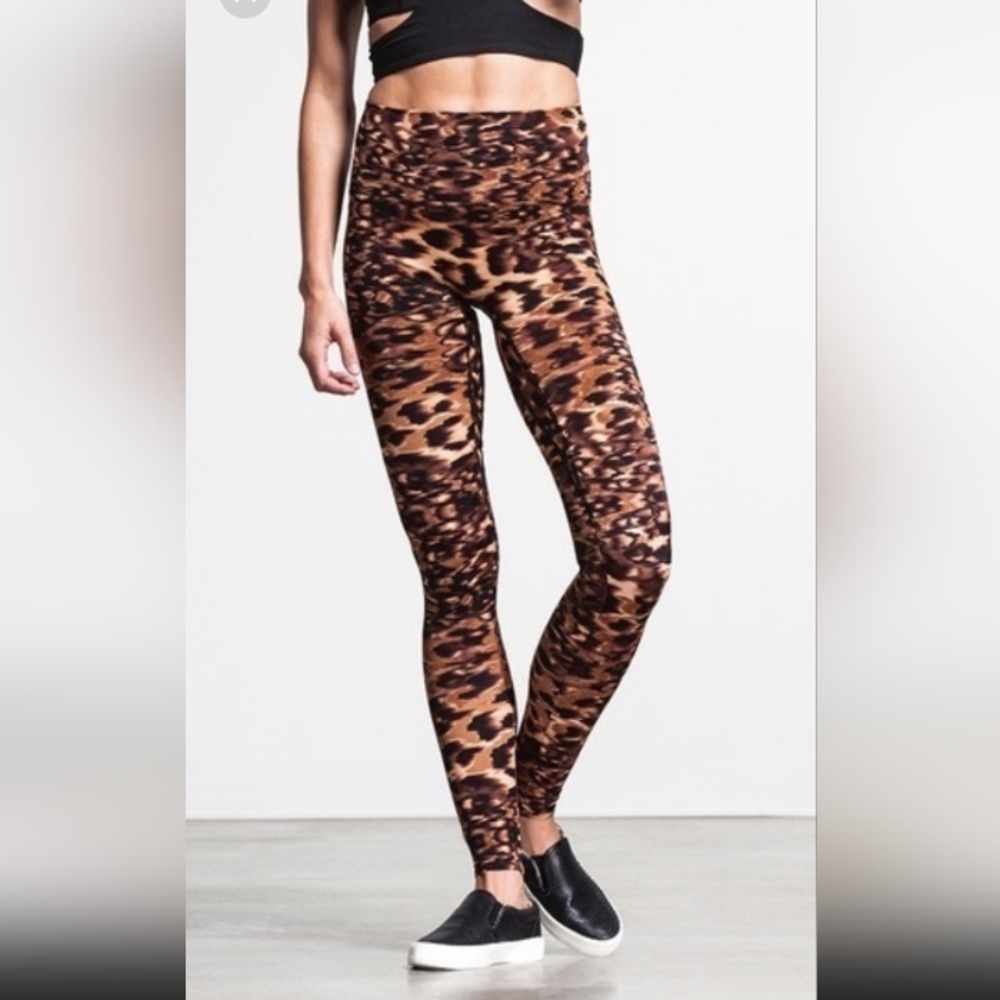 K-DEER Leopard Print Leggings Dutchess Animal Cheetah Full Length